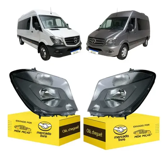 Par Farol Sprinter 2017 2018 2019 Elétrico C/motor Cinza Ambos Lados