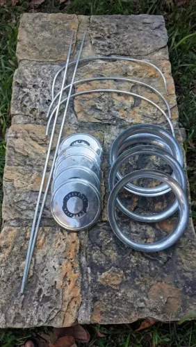 Kit calotas, sobre aros lisos e frisos para Chevette Tubarão.