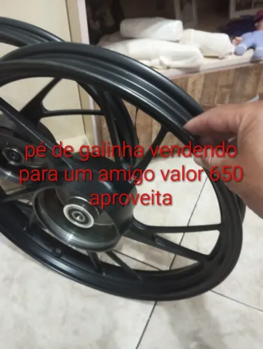 Roda pé de galinha freio a tambor