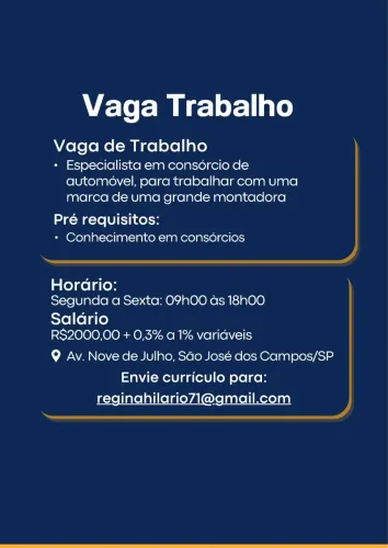Especialista em consórcio