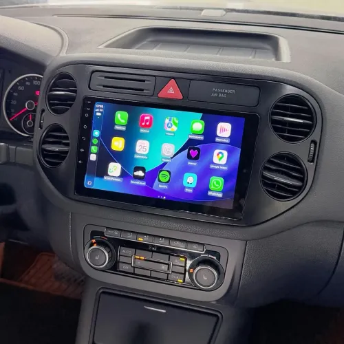 Central Multimídia Android Tiguan 2010 a 2017 9 polegadas CarPlay e Android Auto