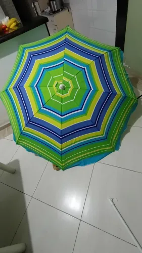 Guarda-sol NTK 1,80m Listrado Novo na Etiqueta - Praia Grande