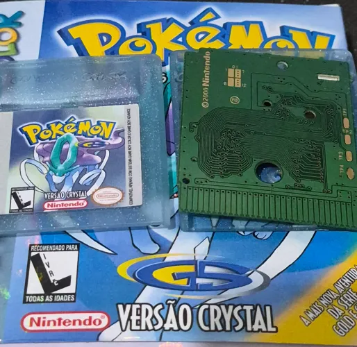 Pokemon Crystal Original! Carcaça Label Repro!