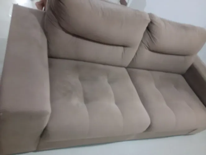 Sofá dois lugares Suede bege