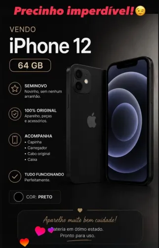 iPhone 12 - Excelente como novo!