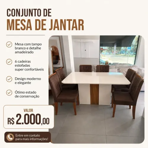 Mesa com as cadeiras