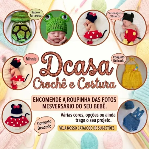 Roupas de crochê bebê e infantil,fotos mês Versário e outros.