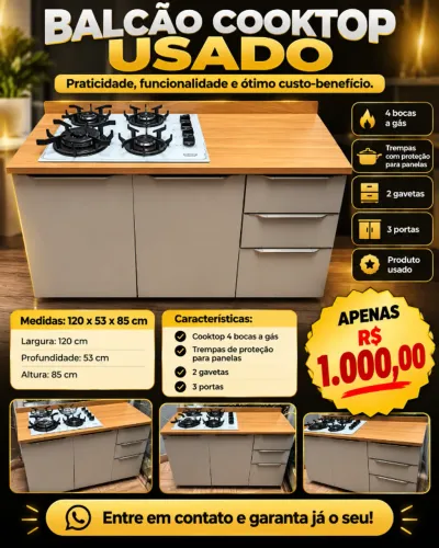 Balcão com Cooktop