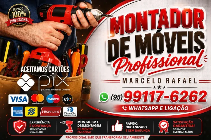 Montador de Móveis profissional Boa Vista-RR