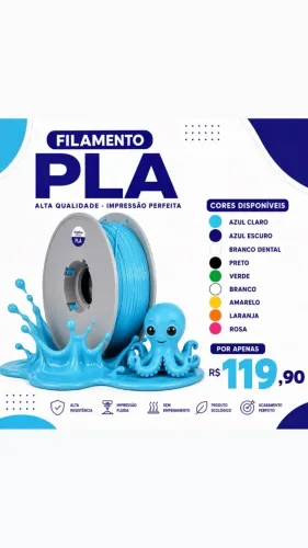 Filamento 3d Pla Polyflow 1,75mm Premium Cores Variadas - High Speed 1kg Novo Lacrado
