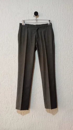 calça social h&m alfaiataria cinza masculina tam 32