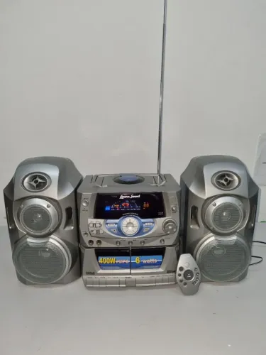 Aparelho De Som Lenoxx Sound 400w Com Rádio E Cd E Tape Deck