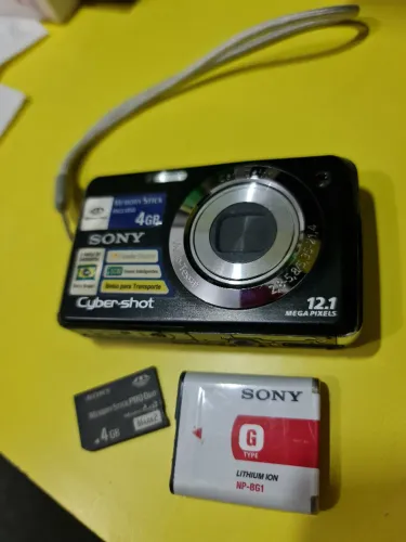 (USADO) Sony Cyber-shot W215 12,1mp Com Todos Os Acessórios