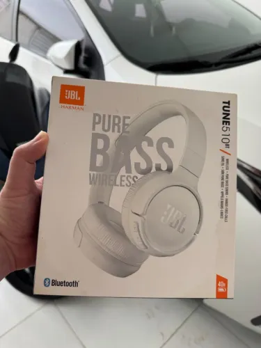 Fone Ouvido Tune 510 Bt Jbl Bluetooth C/ Microfone Branco Branco Original