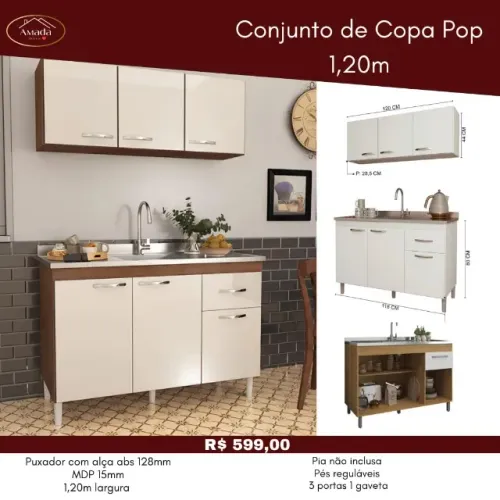 Conjunto de Copa Pop, a pronta entrega 