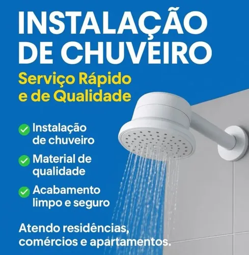 Instalação de Chuveiro.  Aceito cartão 