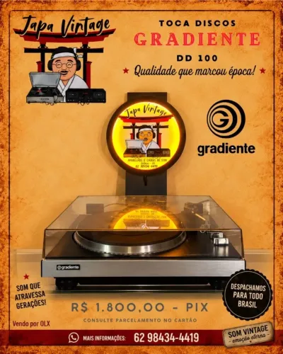 Lindo Toca Discos Gradiente DD 100Q