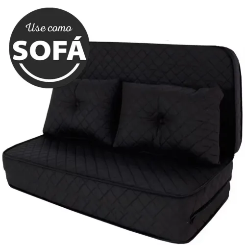 Puff 3 em 1/Colchão dobrável BF colchões