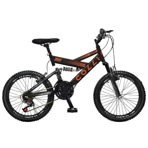Bicicleta Aro 20 Infantil Colli GPS Dupla Suspensão 21 Marchas