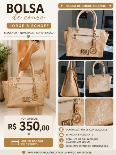 Bolsa de couro Jorge Bischoff 