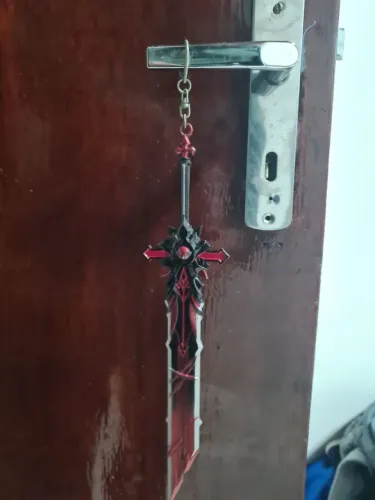 Chaveiro Genshin Impact Espada Sword Túmulo Do Lombo Wolf's GraveStone Com Suporte