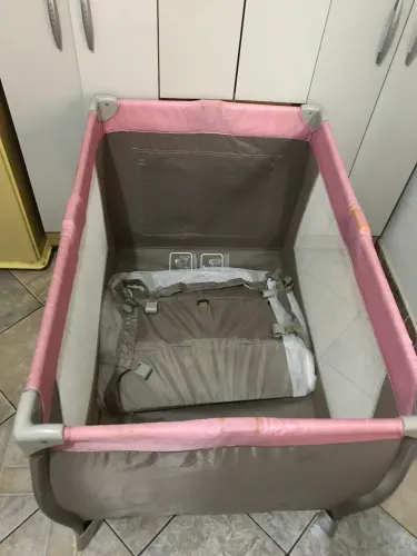 Cercadinho burigotto rosa/cinza