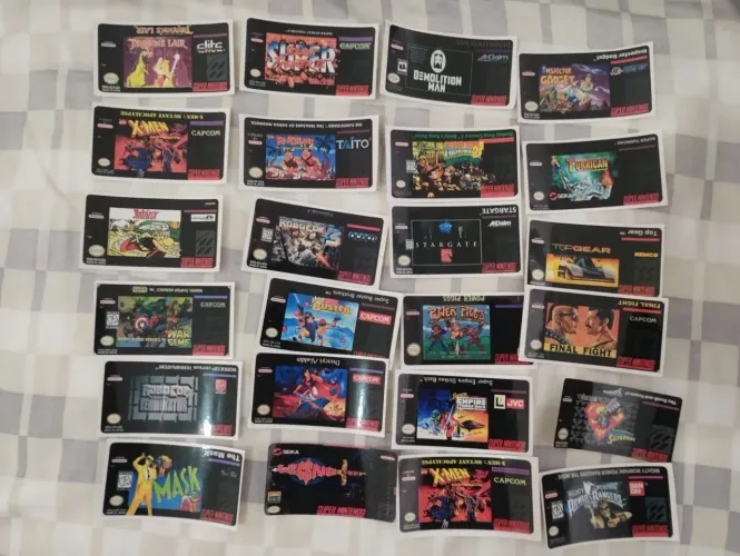 Lote 50 label Super Nintendo 