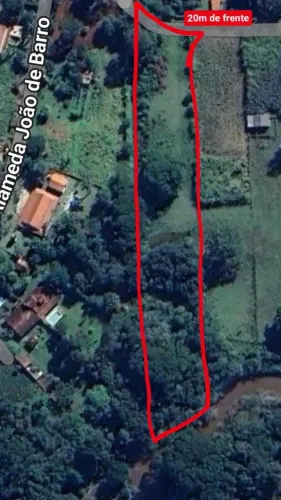 Terreno à venda com 300m² por R$300.000,00 com maravilhoso rio e solo fértil, em Rodeio, E