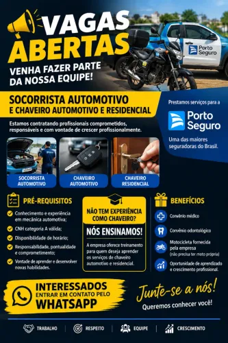 SOCORRISTA AUTOMOTIVO E CHAVEIRO AUTOMOTIVO E RESIDENCIAL