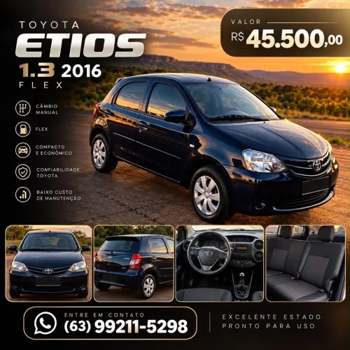 Toyota Etios X 1.3 Flex 16V 5P Mec. 2016