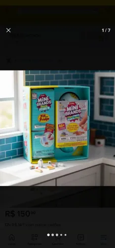 Novo no plastico - Mini brands kit geladeira e bola