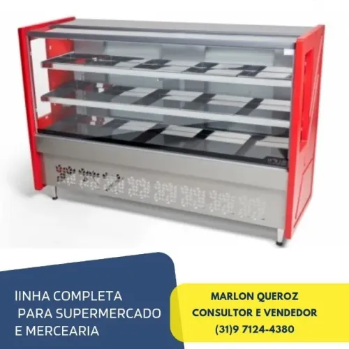 Balcão Avícola 1,75M Vermelho Novo