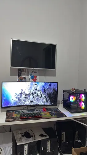 Pc gamer completo novo e garantia - Ryzen 5 AM5 8400f + rx 5500 XT 8gb + monitor 24 + kit