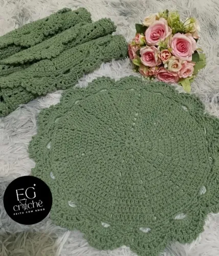 Kit jogo de sousplat em crochê