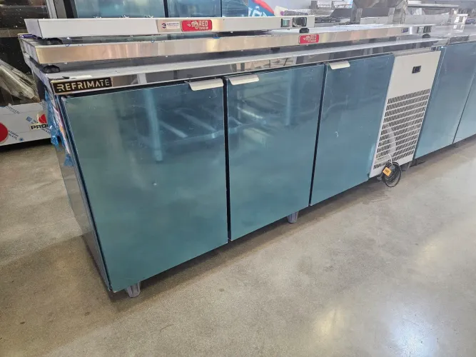 balcão refrigerado de inox 2 metros para preparo - novo