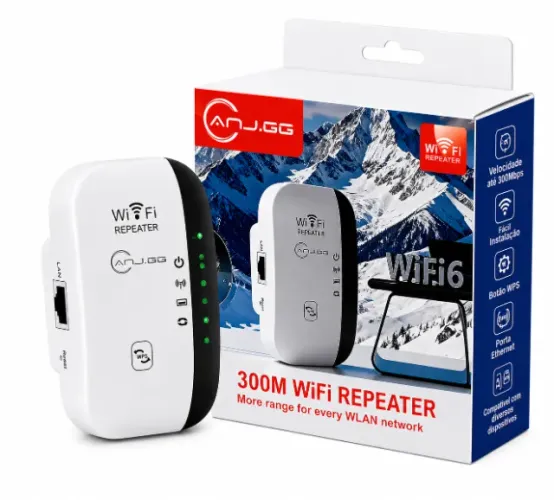 Repetidor Amplificador de Sinal Wi-Fi 300Mbps WiFi 6 - Novo - Ditudo Tech e Variedades
