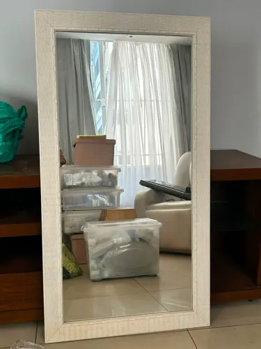 Espelho Corpo - Moldura Branca