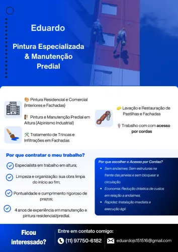 Pintura e manutenção residencial, predial e comercial