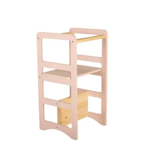 Torre de Aprendizagem Montessori 3x1 Rosa