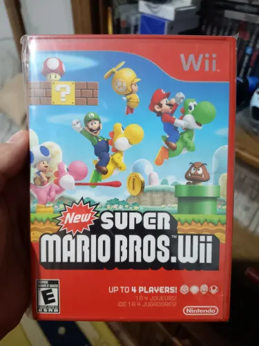 Caixa vazia do jogos new super Mario Bros Wii