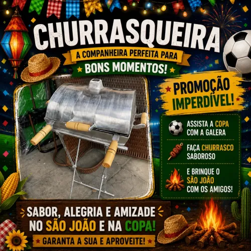 Churrasqueira Média + suporte 