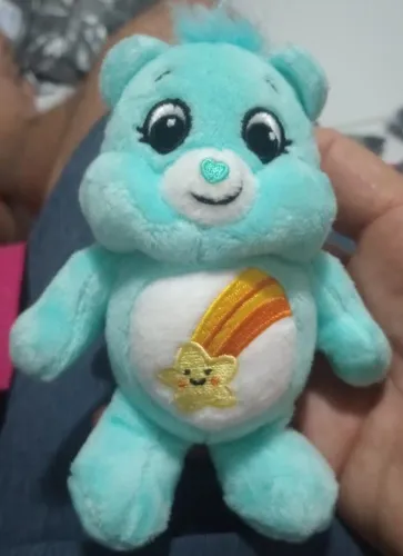 Pelúcia Ursinho carinhoso azul claro cacau show chaveiro lançamento