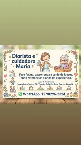 Diarista e cuidadora Maria