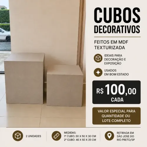 Cubos Decorativos em MDF