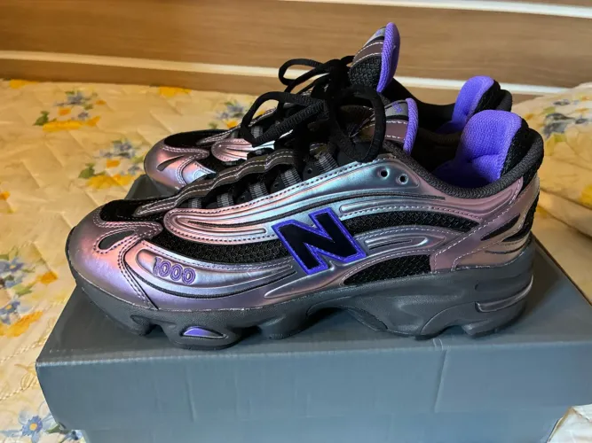 tênis new balance 1000 unissex preto roxo