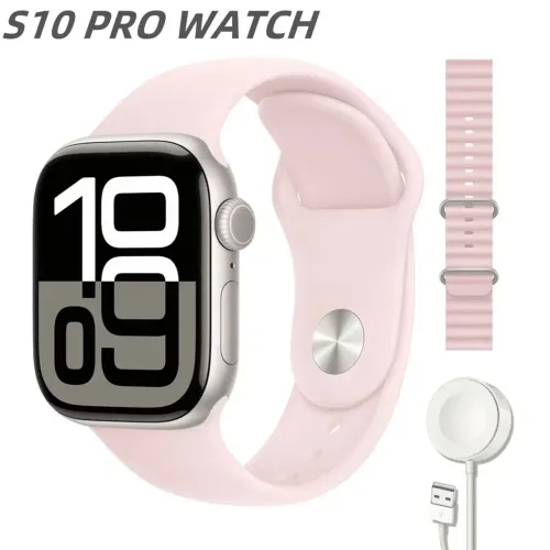 Smartwatch S10 Pro Série 10 - Relógio Inteligente Bluetooth Cor Rosa