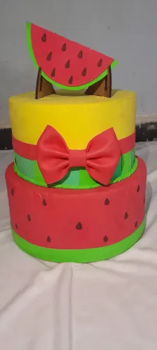Bolo fake de melancia