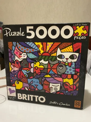 Quebra-Cabeça Grow Romero Britto - Britto?s Garden | 5.000 Peças | Completo | Raro