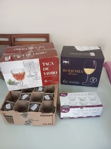 Vendo utensílios de cozinha copo americano,  taça para vinho branco, taça 