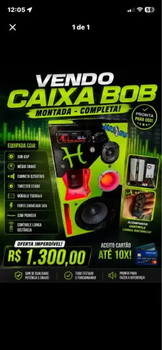 Caixa bob top de linha